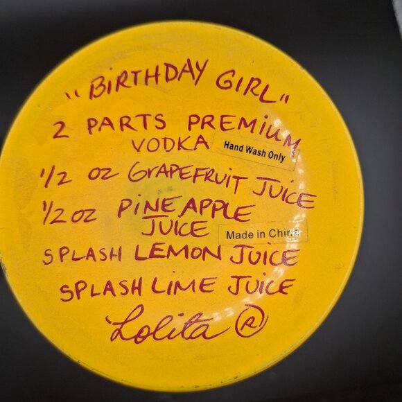 Hand-Painted Lolita Birthday Girl Hand-Painted Martini Glass Colorful Design - Picture 8 of 8